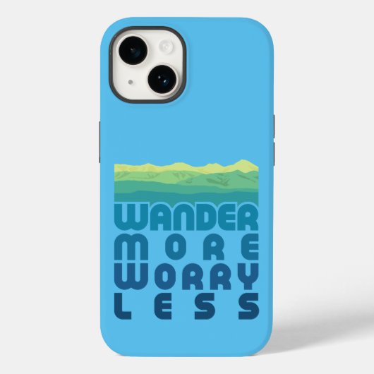 Weer meer zorgen Minder/blauwe gradiënt Hoesje-Mat Case-Mate iPhone Case (Achterkant)