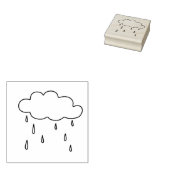 Weer met regenwolken rubberstempel (Gestempeld)