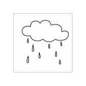 Weer met regenwolken rubberstempel (Afrduk)