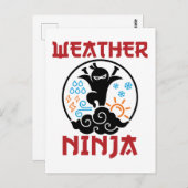 Weer Ninja Meteorologist Weerman Briefkaart (Voorkant / Achterkant)