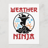 Weer Ninja Meteorologist Weerman Briefkaart (Voorkant)