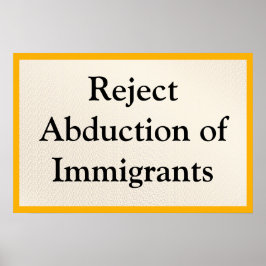 Weer Ontwrichting van Immigranten Poster
