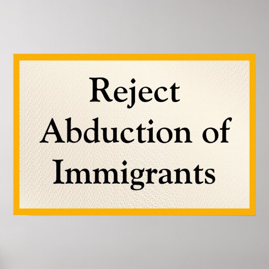 Weer Ontwrichting van Immigranten Poster (Voorkant)