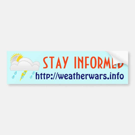 Weer oorlog bumper sticker (Voorkant)
