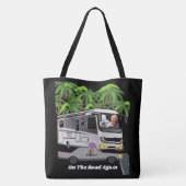 Weer op de weg Canvas tas (Achterkant)