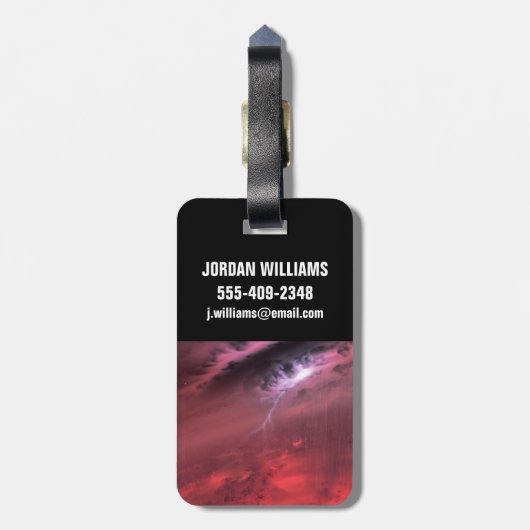 Weer op een bruine dwergster. bagagelabel (Achterkant verticaal)