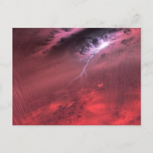 Weer op een bruine dwergster. briefkaart (Voorkant)