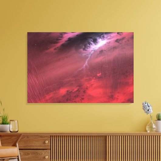 Weer op een bruine dwergster. canvas afdruk (Insitu (Woonkamer))