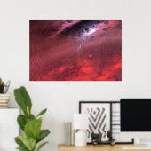 Weer op een bruine dwergster. poster (Thuiskantoor)