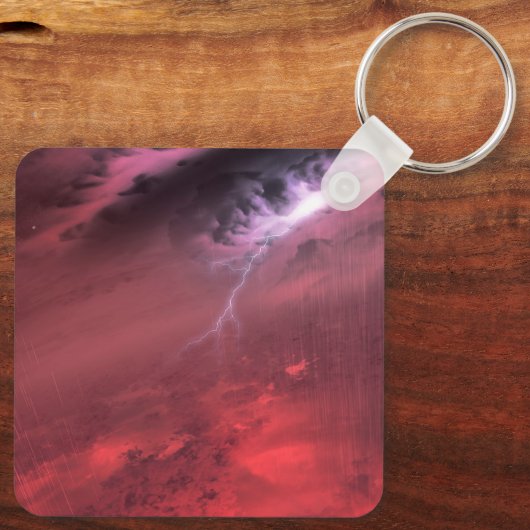 Weer op een bruine dwergster. sleutelhanger (Achterkant)