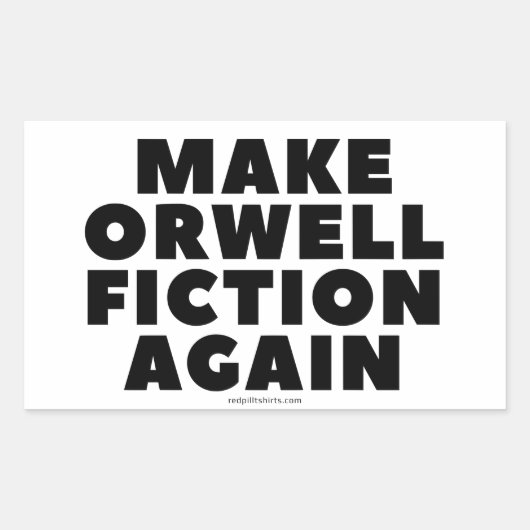 "Weer Orwell Fiction"-stickers Rechthoekige Sticker (Voorkant)