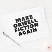 "Weer Orwell Fiction"-stickers Rechthoekige Sticker (Envelop)