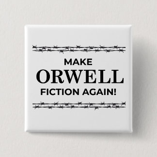 Weer Orwell Fiction-toets Vierkante Button 5,1 Cm