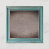 Weer oud frame | bruine textuur vierkante visitekaartje (Achterkant)