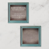 Weer Oude Lijst | Bruine Textuur Vierkante Visitekaartje (Voorkant / Achterkant)