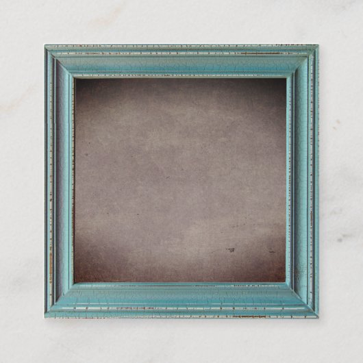 Weer Oude Lijst | Bruine Textuur Vierkante Visitekaartje (Achterkant)