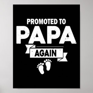 Weer Papa Geworden Aankondiging Zwangerschap Vader Poster