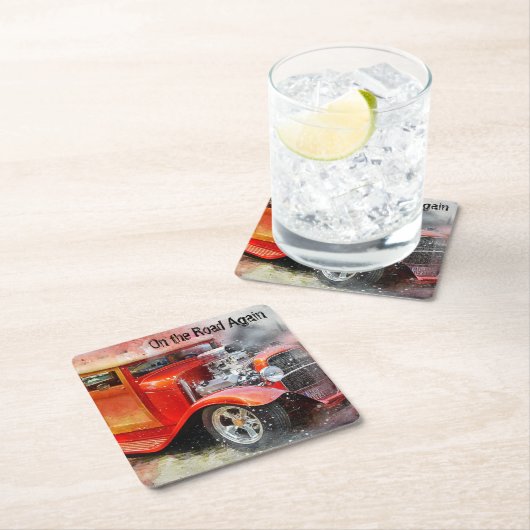 Weer sleept u auto kartonnen onderzetters (Insitu)