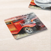 Weer sleept u auto kartonnen onderzetters (Schuin)