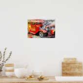 Weer sleept u auto poster (Keuken)