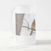 Weer sneeuwen zegt Mrs Cardinal Frosted Mok (Voorkant links)