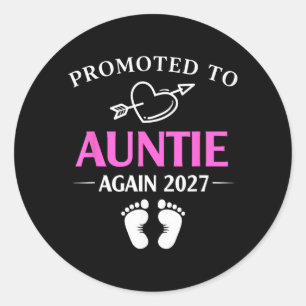 weer tante geworden 2027 Hart Ronde Sticker