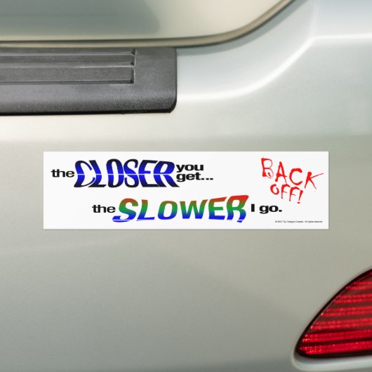 WEER UIT!  Bumpersticker tegen kleuring (Op auto)