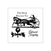 Weer Vane Man Paardenkar  Illustratie Rubberstempel (Afrduk)