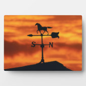 Weer Vane op zonsondergang Fotoplaat (voorkant)