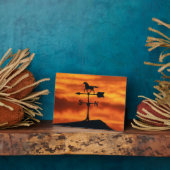 Weer Vane op zonsondergang Fotoplaat (Zijkant)