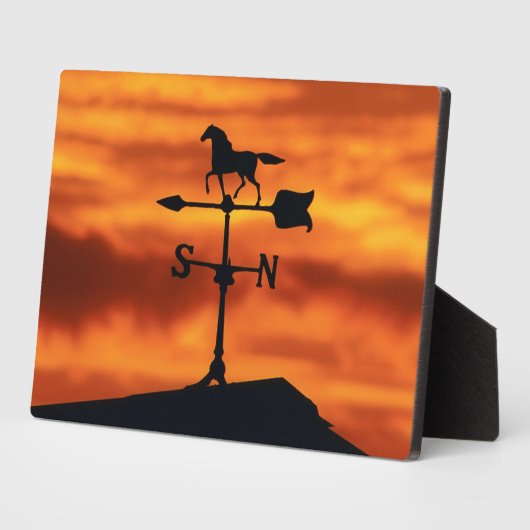 Weer Vane op zonsondergang Fotoplaat (Zijkant)