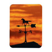 Weer Vane op zonsondergang Magneet (Verticaal)