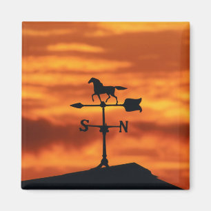 Weer Vane op zonsondergang Magneet