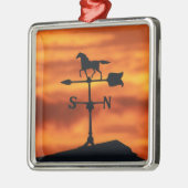 Weer Vane op zonsondergang Metalen Ornament (Links)