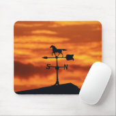 Weer Vane op zonsondergang Muismat (Met muis)