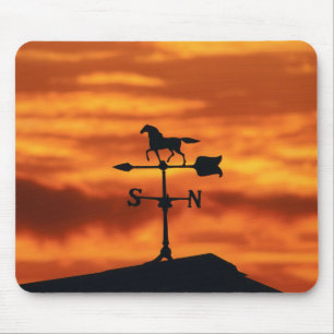 Weer Vane op zonsondergang Muismat