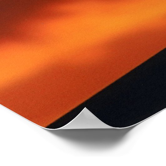 Weer Vane op zonsondergang Poster (Hoek)