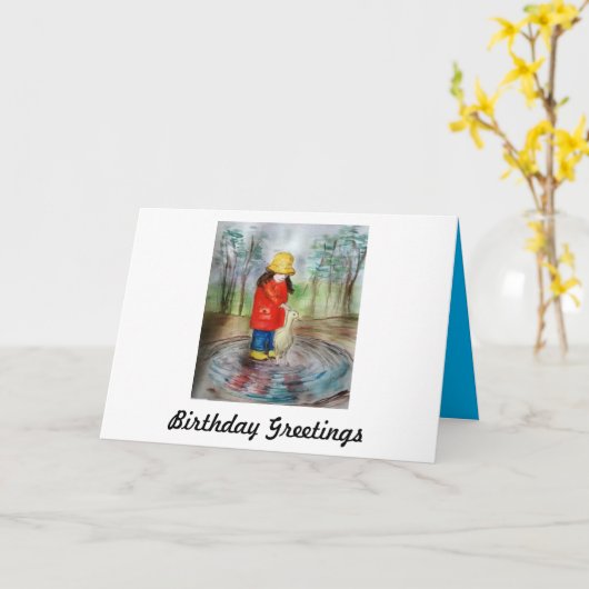 Weer voor Eucks Birthday Card Kaart (Gele Bloem)