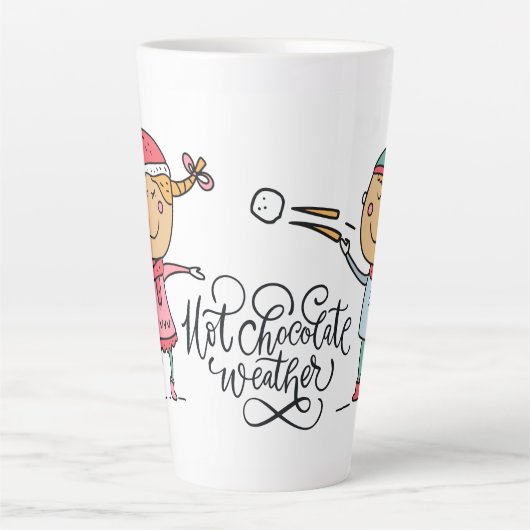Weer voor warme chocolade latte mok (Voorkant)