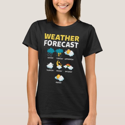 Weer voorspelling voor rapport vandaag t-shirt (Voorkant)