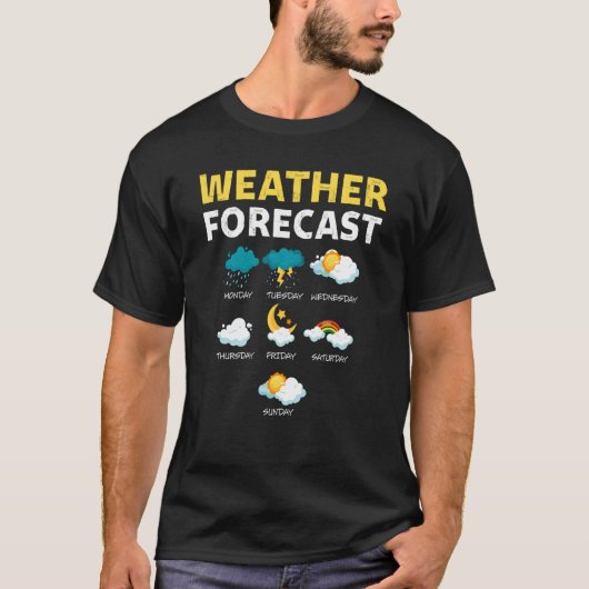 Weer voorspelling voor rapport vandaag t-shirt (Voorkant)