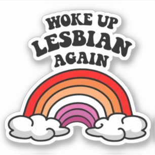Weer wakker als lesbienne sticker