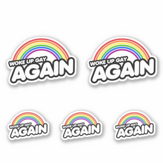 Weer Wakker Geworden Als Homo Sticker (Voorkant)