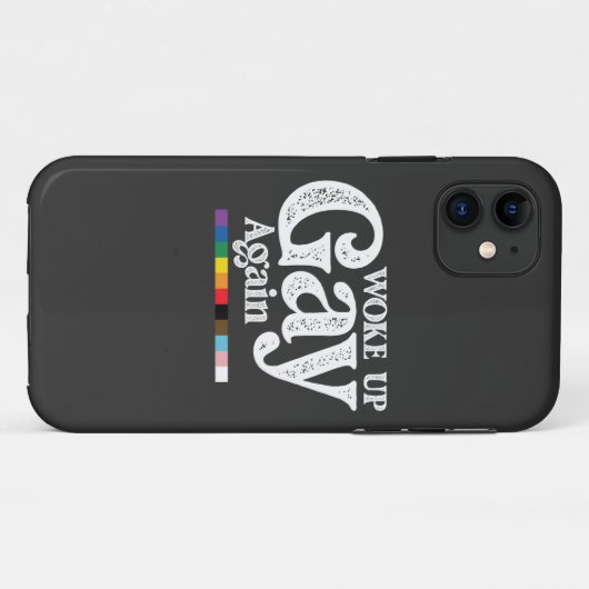 Weer wakker worden steun LGBT Pride Case-Mate iPhone Case (Achterkant (horizontaal))