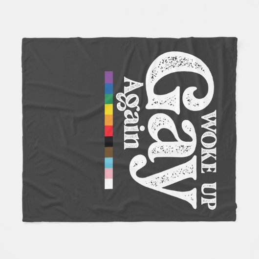 Weer wakker worden steun LGBT Pride Fleece Deken (Voorkant (Horizontaal))