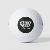 Weer wakker worden steun LGBT Pride Golfballen (Voorkant)