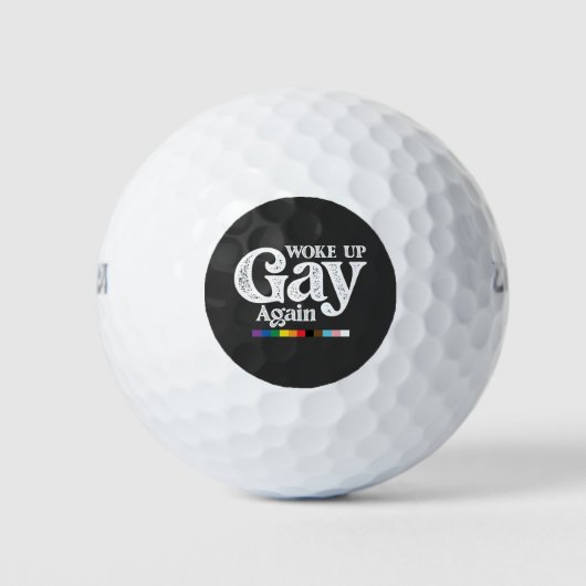 Weer wakker worden steun LGBT Pride Golfballen (Voorkant)