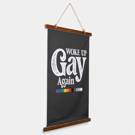 Weer wakker worden steun LGBT Pride Hangend Wandkleed (Gebogen)