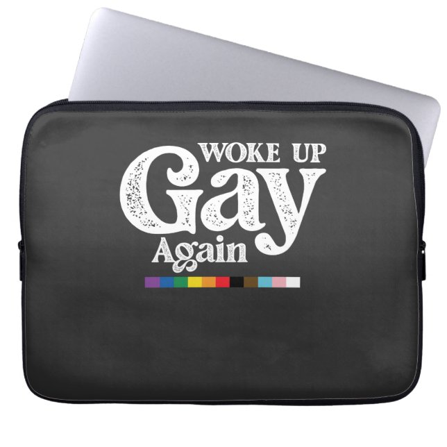 Weer wakker worden steun LGBT Pride Laptop Sleeve (Voorkant)