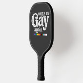 Weer wakker worden steun LGBT Pride Pickleball Paddle (Links)